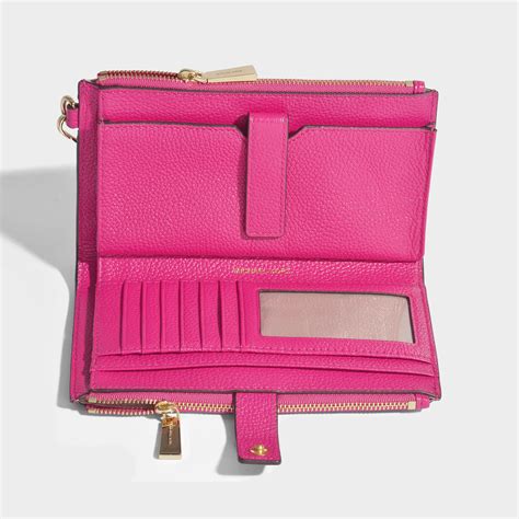 ballet pink michael kors large wristlet|pink wallet Michael Kors.